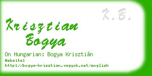krisztian bogya business card